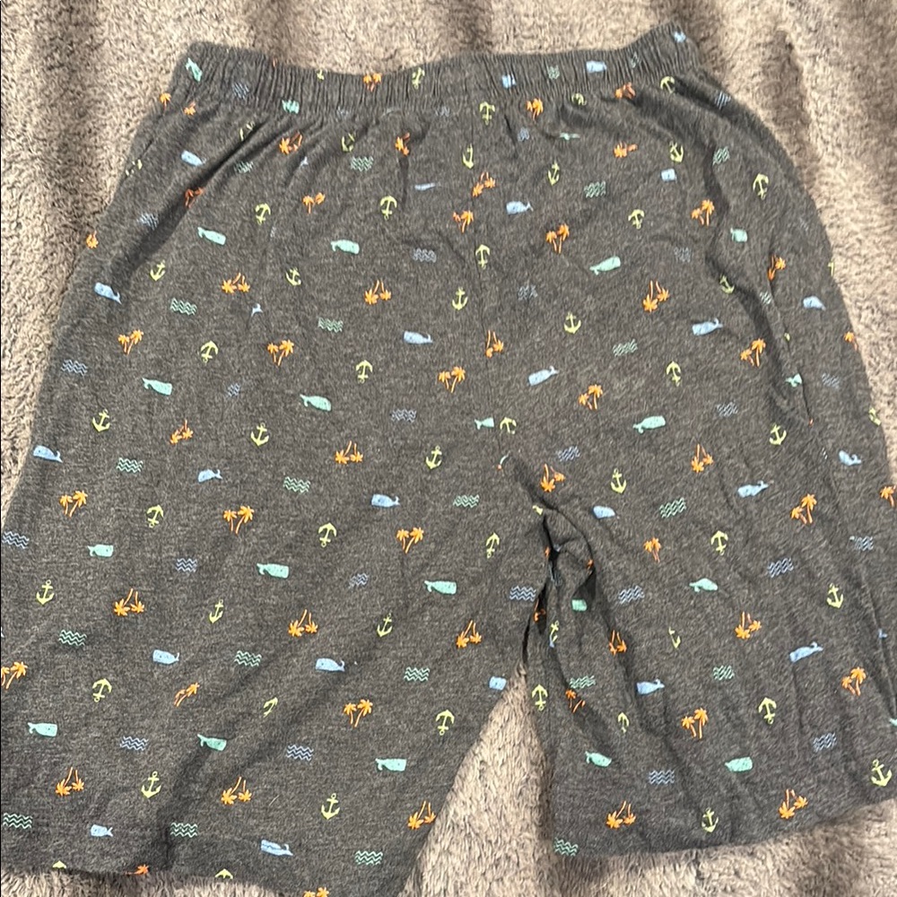 Men's Grey Patterned Shorts - Picture 3 of 3